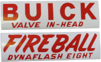 SKU: D10RV - 1948-1953 Buick Valve Cover Decal, Red
