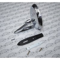 1963-1967 Buick Chrome Outside Rear View Mirror | Tri-Shield w/ Gasket & Hardware