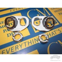 1950-1953 Buick Cadillac Oldsmobile Windshield Wiper Escutcheons with Nuts