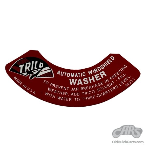 1941-1958 Trico Washer Pump Decal