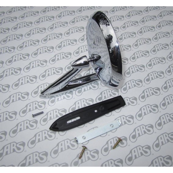 1963-1967 Buick Chrome Outside Rear View Mirror | Tri-Shield w/ Gasket & Hardware