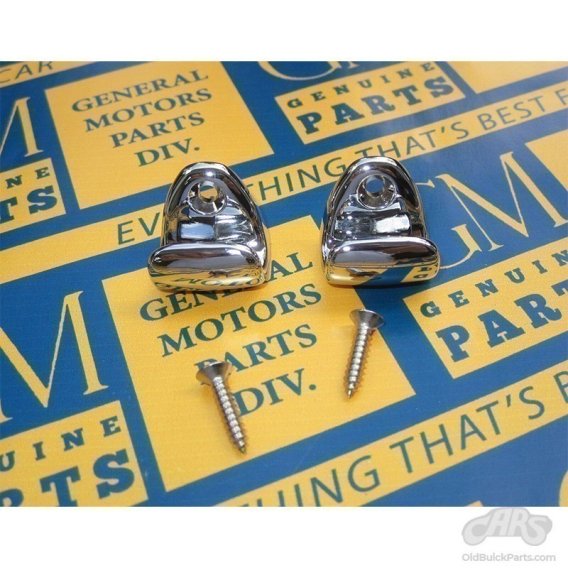 1954-1958 Buick Olds Cadillac Convertibles Chrome Sun Visor Retainer Visor Hooks